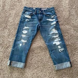 AG ex-boyfriend crop denim sz27R